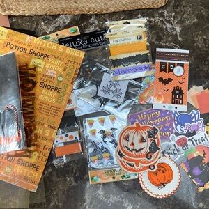 Halloween bundle scrapbooking lot paper stickers tags craft